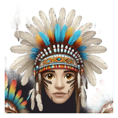 Native American headdress piece  sticker