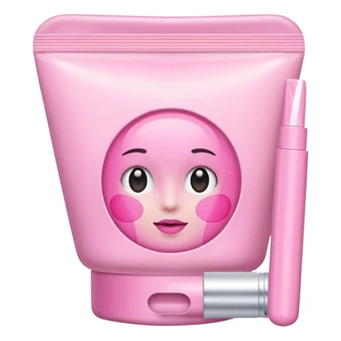 pink skincare tube sticker