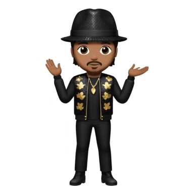 The-Dream, R&B Singer (b.1977) with dark brown hair, black sequin tour outfit  sticker