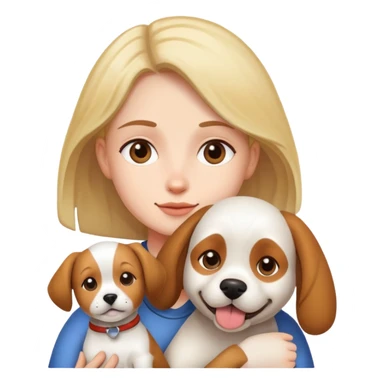 A person with a dog sticker