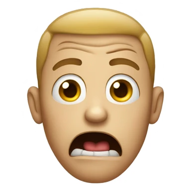 scared face with hands in mouth sticker