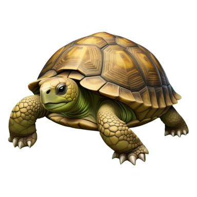Giant tortoise walking slowly through lush green grass, surrounded by trees and tropical plants. Its large, textured shell gleams in the sunlight, and the peaceful, natural environment adds a sense of tranquility. Transparent background, emphasizing the tortoise’s majestic size. sticker