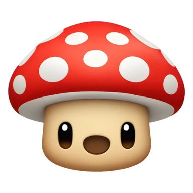 Mario-style Mushroom Teddy-Bear sticker