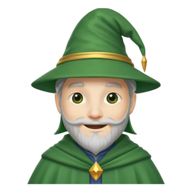 wizard car wear green cap  sticker