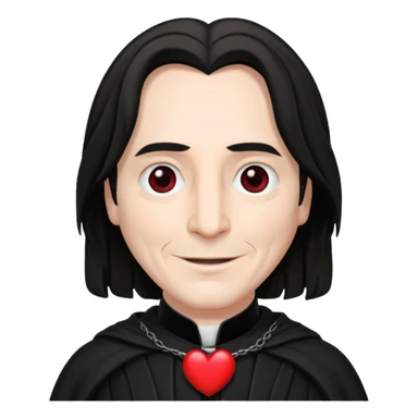 Severus Snape with heart eyes emoji smiling sticker