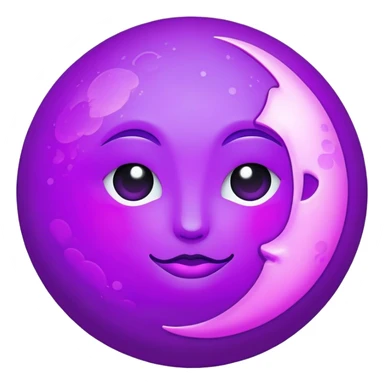 Neon violet moon sticker