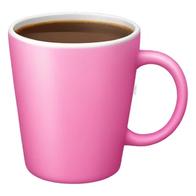 Pink coffee cup sticker