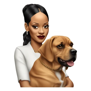 Rihanna on a dog sticker