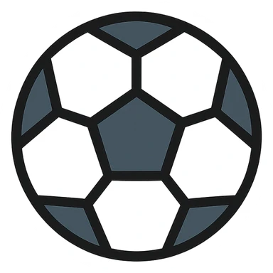 flat illustration clean lines soccer ball with white color sticker