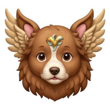 My dogs head on Cupid body sticker