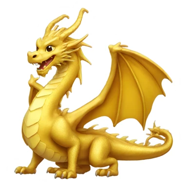 Golden dragon sticker