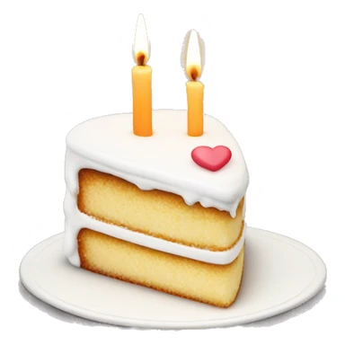 White heart shaped cake with candle sticker