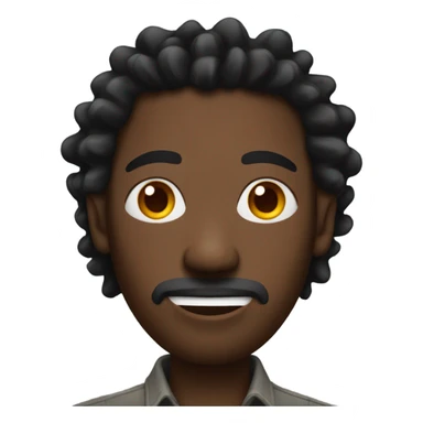 One eyed black man with one tall red dread sticker