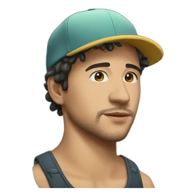 Nekfeu avec une casquette sticker