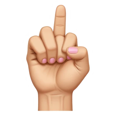 light brown hand in a fist with pinky finger raised sticker