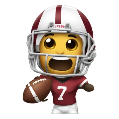 football with a bow sticker