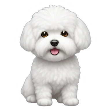Fluffy bichon frise sticker