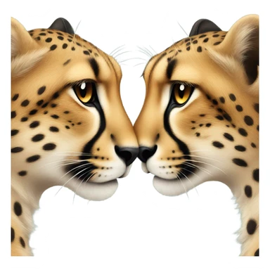 Two cheetahs kissing sticker