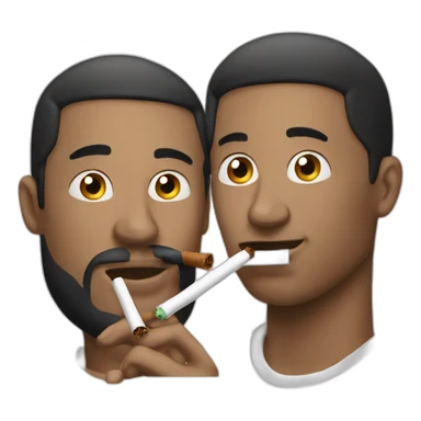 Two guys smoking hooka sticker