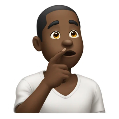 Black men blow kiss  sticker