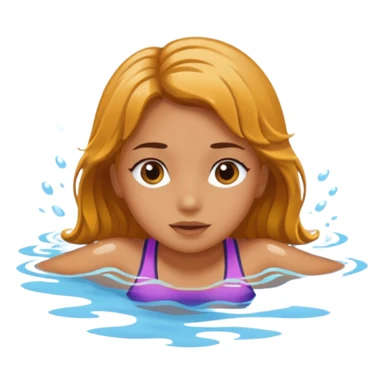 Girl swimming  sticker