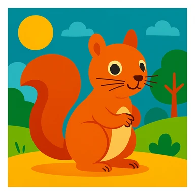 Squirrel sticker