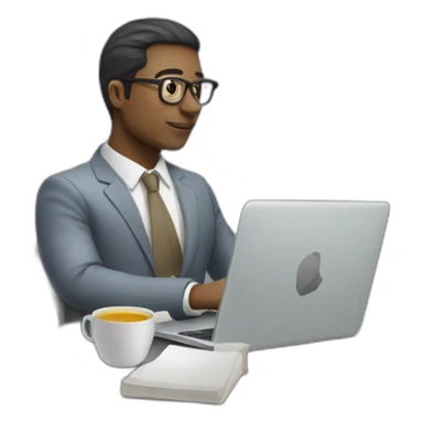 An entrepreneur working sticker