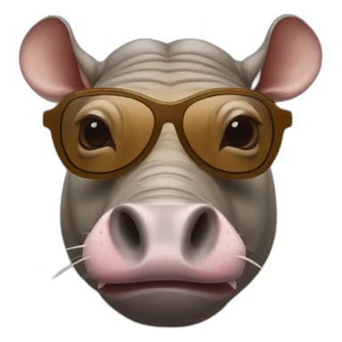 Babirusa wearing sunglasses sticker
