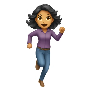 Hispanic Woman hopping fence sticker