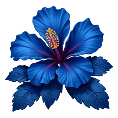 very Dark blue flower hibiscus only colour blue sticker