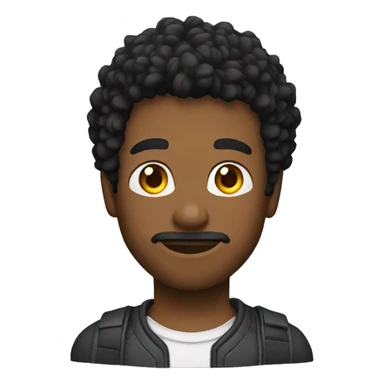 Gamer pelo negro y risos sticker