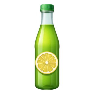 Bottle juice green lemon  sticker