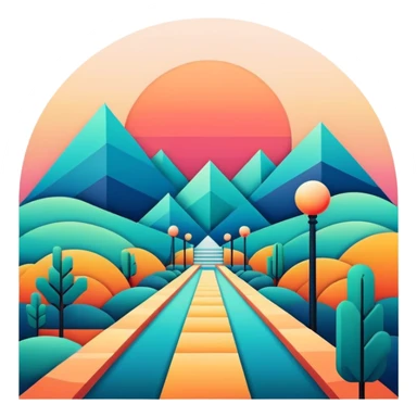 Retro Aesthetic Scenery Deco sticker