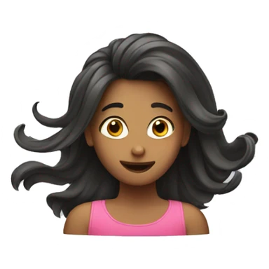 girl flipping hair sticker