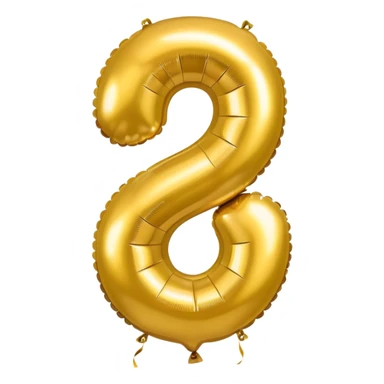 0 number in gold balloons sticker