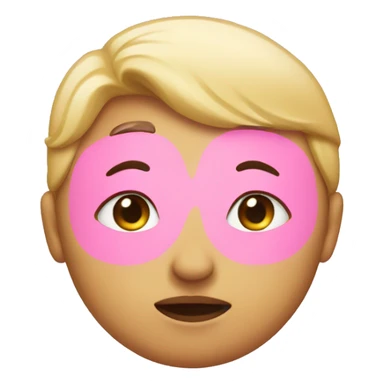 pink kissy face sticker