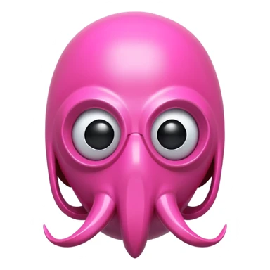 Squid Game pink guard mask with circle shape on face, 3D style, smooth and glossy sticker