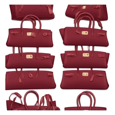 Wine Red Birkin bag  sticker