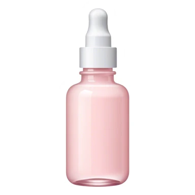Pale pink serum bottle with white top sticker