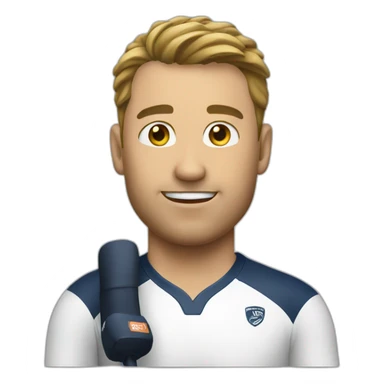 sportman talking with person  sticker