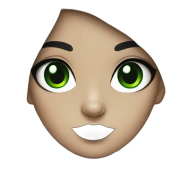 Goth girl Green eyes sticker