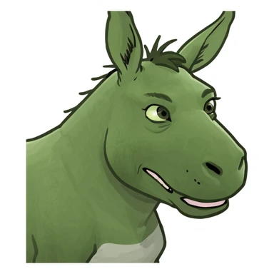 A donkey who is strong like Superman  sticker