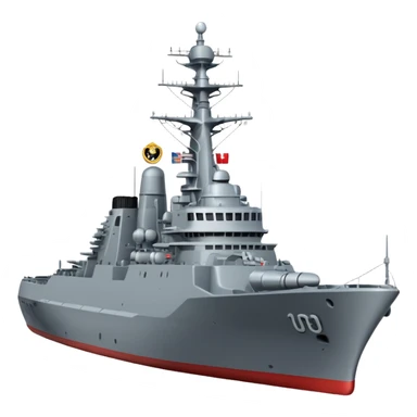generate a very realistic missile cruiser, Admiral Zozulya sticker