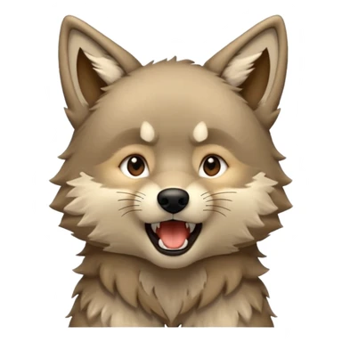 a wolf cub howling head up the word hundooooo sticker