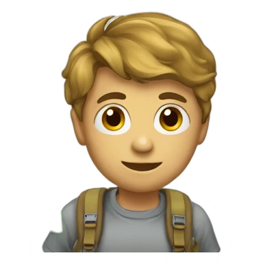 An emoji of a student with backpack sticker