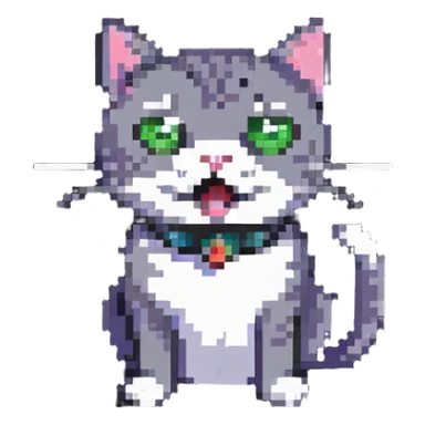 silly cat sticker