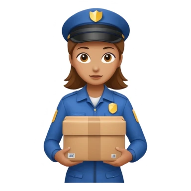 woman courier sticker