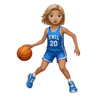 basketball playing girl sticker