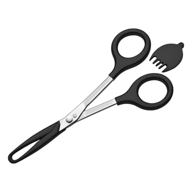 Black Silicon Kitchen tongs sticker