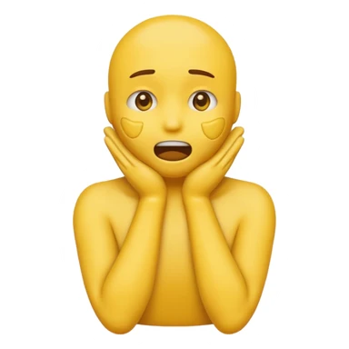 yellow emoji hands choking itself, tight around the neck sticker